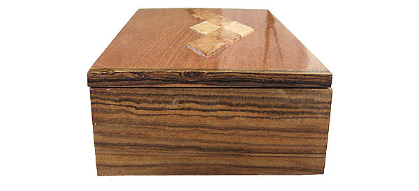 Bocote box end - Handmade decorative wood keepsake box