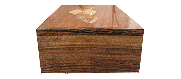 Bocote box end - Handmade wood decorative keepsake box