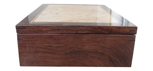 Madagascar rosewood box side - Handmade wood keepsake box
