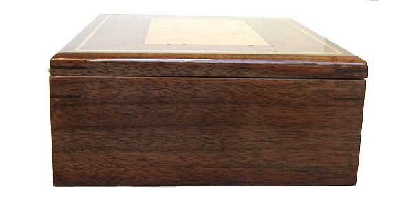 Handmade wood box - walnut side view