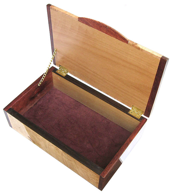 Handmade wood box - oepn view