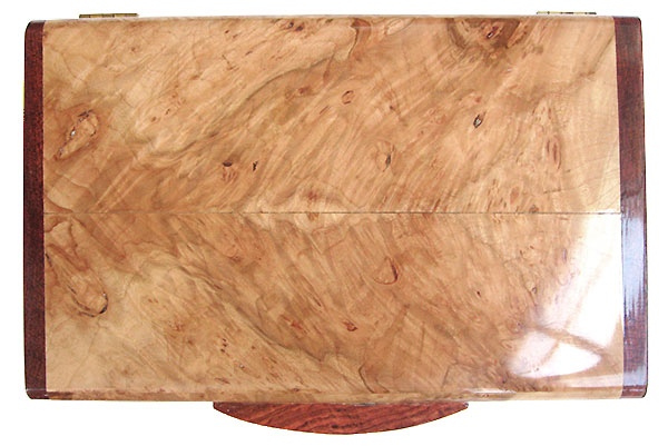 Maple burl box top - Handmade wood keepsake box
