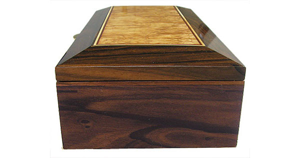 Ziricote box end - Handcrafted decorative wood keepsake box