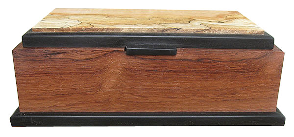 Honduras rosewood box front view - Handcrafted decorative wood keepsake box
