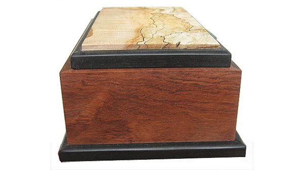 Handcrafted wood box Honduras rosewood side view - Decorative wood deeksape box