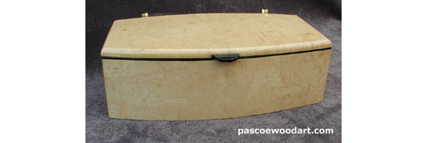 Pascoe's Wood Art: Handcrafted, decorative wood box - Solid maple, blistered maple veneer