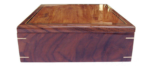 Decorative wood valet box - side view