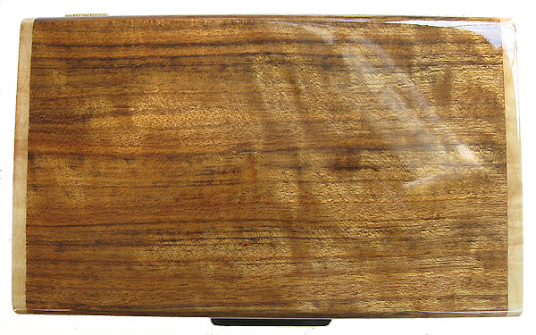 Shedua wood box top view - Handcrafted men's valet box - keepsake box