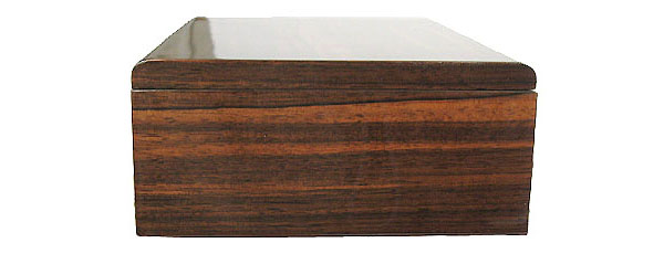 Handmade Asian ebony wood box - side view