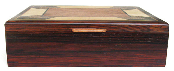 Handcrafted wood men's valet -cocobolo  front view