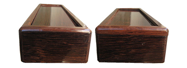 Handmade wood pill box ends