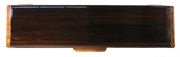 Decorative wood weekly pill box - Indian rosewood box top