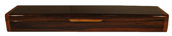 Handmade decorative wood weekly pill box - Indian rosewood front view