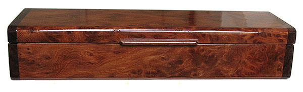 Pill box for traveling - redwood burl box front - Handmade decorative wood pill box