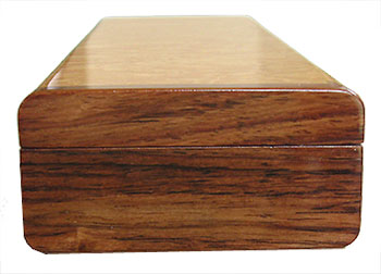 Rosewood pill box end - Handmade decorative wood weekly pill organizer 