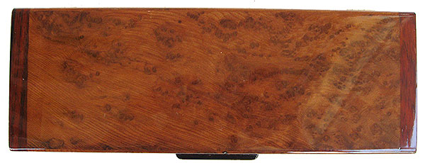 Bird's eye redwood burl pill box top - Handmade decorative weekly pill organizer 