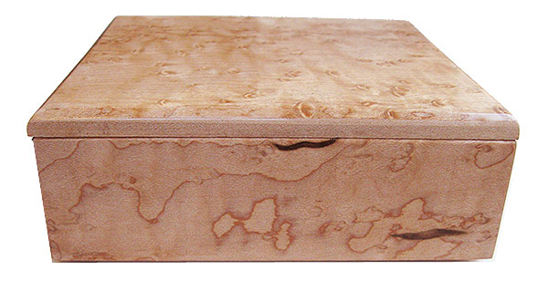 Bird's eye maple box back view - Handmade small wod box