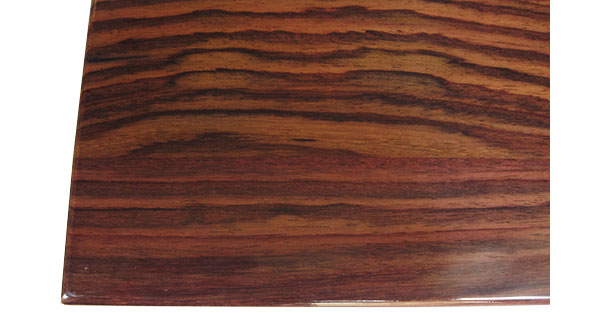 East Indian rosewood box top close up