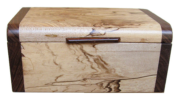 Spalted maple box front - Handmade small wood box - Decorative keepsake box