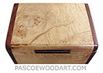 Handmade small wood box - Decorative small keepsake box made of burley maple with bubinga ends