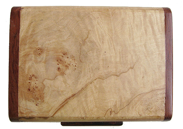 Burley maple box top - Handmade small wood box - Decorative wood small keepsake box