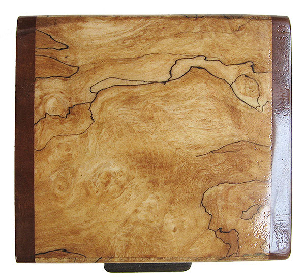 Blackline spalted maple burl box top - Handmade small wood box - Decorative small wood keepsake box