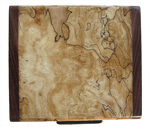 Blackline spalted maple burl box top - Handmade small wood box