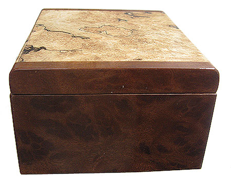 Camphor burl box end - Handmade small wood box
