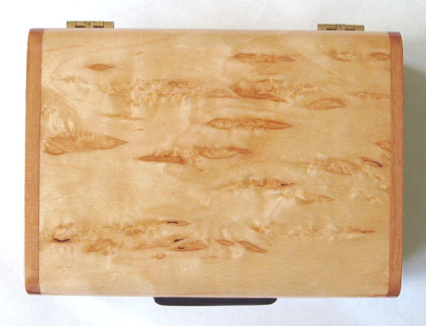 Karelian birch burl box top - Decorative small wood box