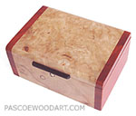 Decorative small keepsake box - Handmade small spalted maple burl wood box