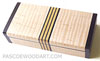 Handmade small wood box made of fiddle back maple, ebony, Ceylon satinwood
