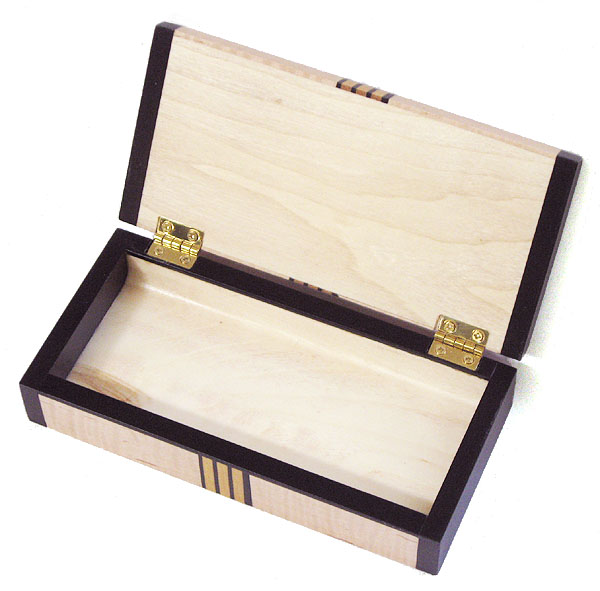 Decorative wood small box - open view