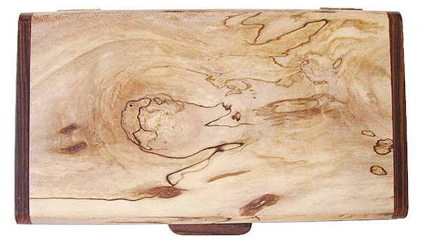 Spalted maple box top - handmade small wood box