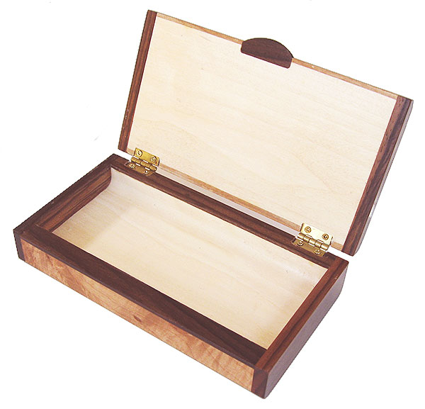 Handmade small wood box - Open view