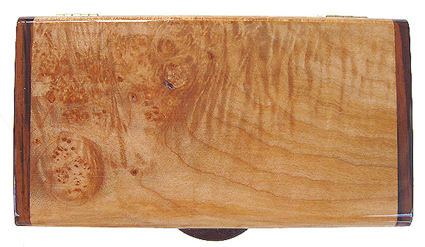 Burly-curly maple box top - Handmade small wood box