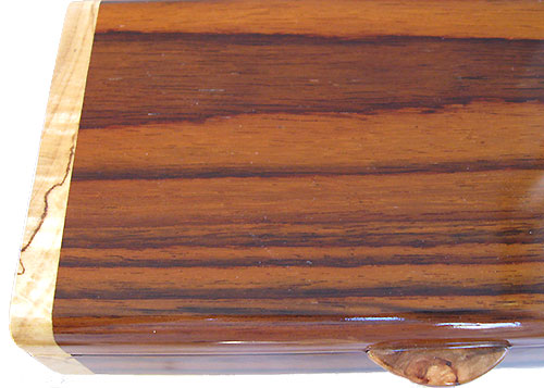 Indian rosewood box top close up - Handmade small wood box