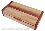 Handmade small wood box - Decorative wood box made of spalted maple, padauk