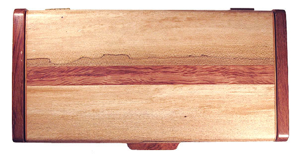 Spalted maple with bubinga accent box top - Handmade decorative small wood box