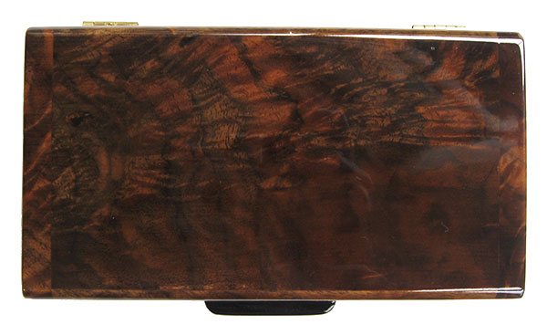 Crotch walnut box top -Handmade small wood box, keepsake box