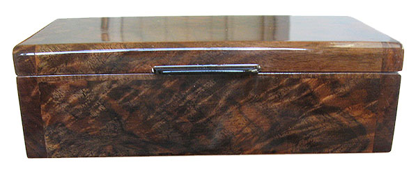 Crotch walnut box front - Handmade small wood keepsake box