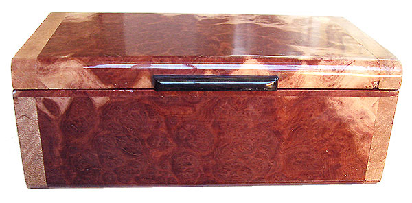 Red mallee box front - Handmade small wood keepsake box 