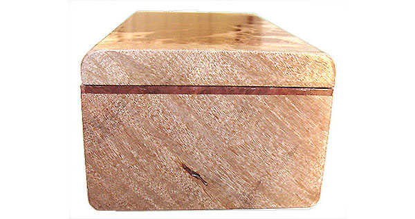 Maple burl box end - Handmade small wood keepsake box