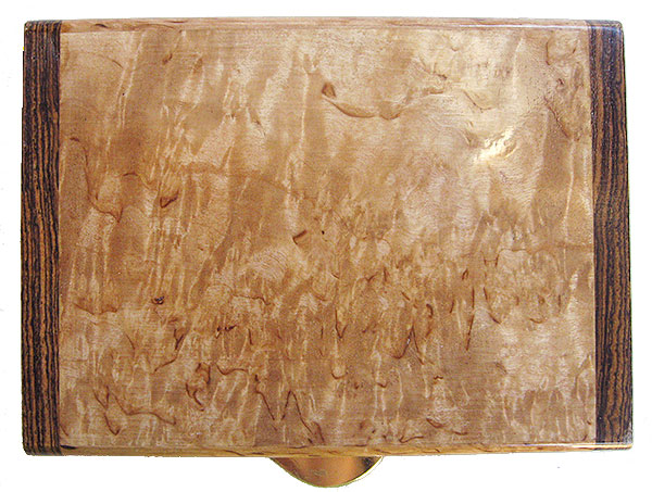 Masur birch burl box top - Handmade small wood keepsake box