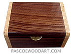 Handmade small wood box - Decorative small keepsake box made of Asian ebony with maple burl ends