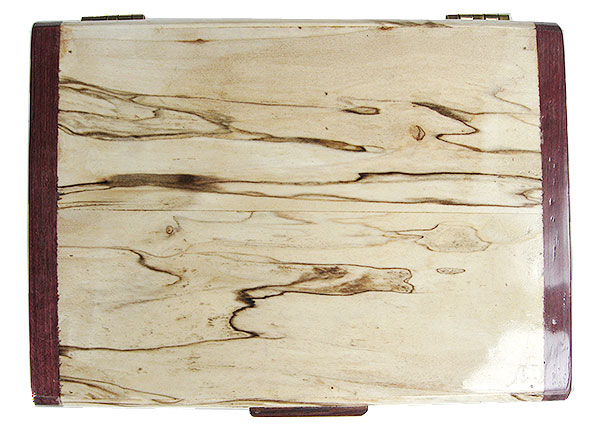 Spalted maple box top - Handmade decorative wood small keepsake box 