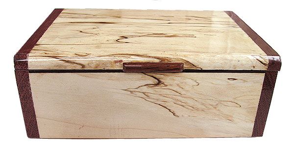 Spalted maple box front - Handmade small wood box