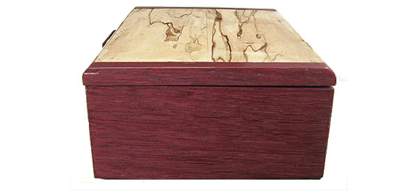 Purple heart box end - Handmade small wood box
