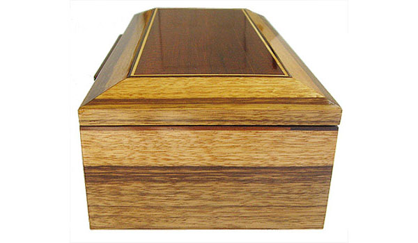Black limba box end - Handmade wood men's valet , keepsake box