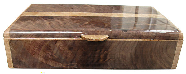 Claro walnut box front - Handmade wood box