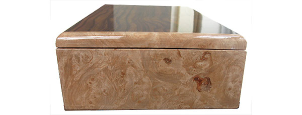Maple burl box end - Hanmade wood box 